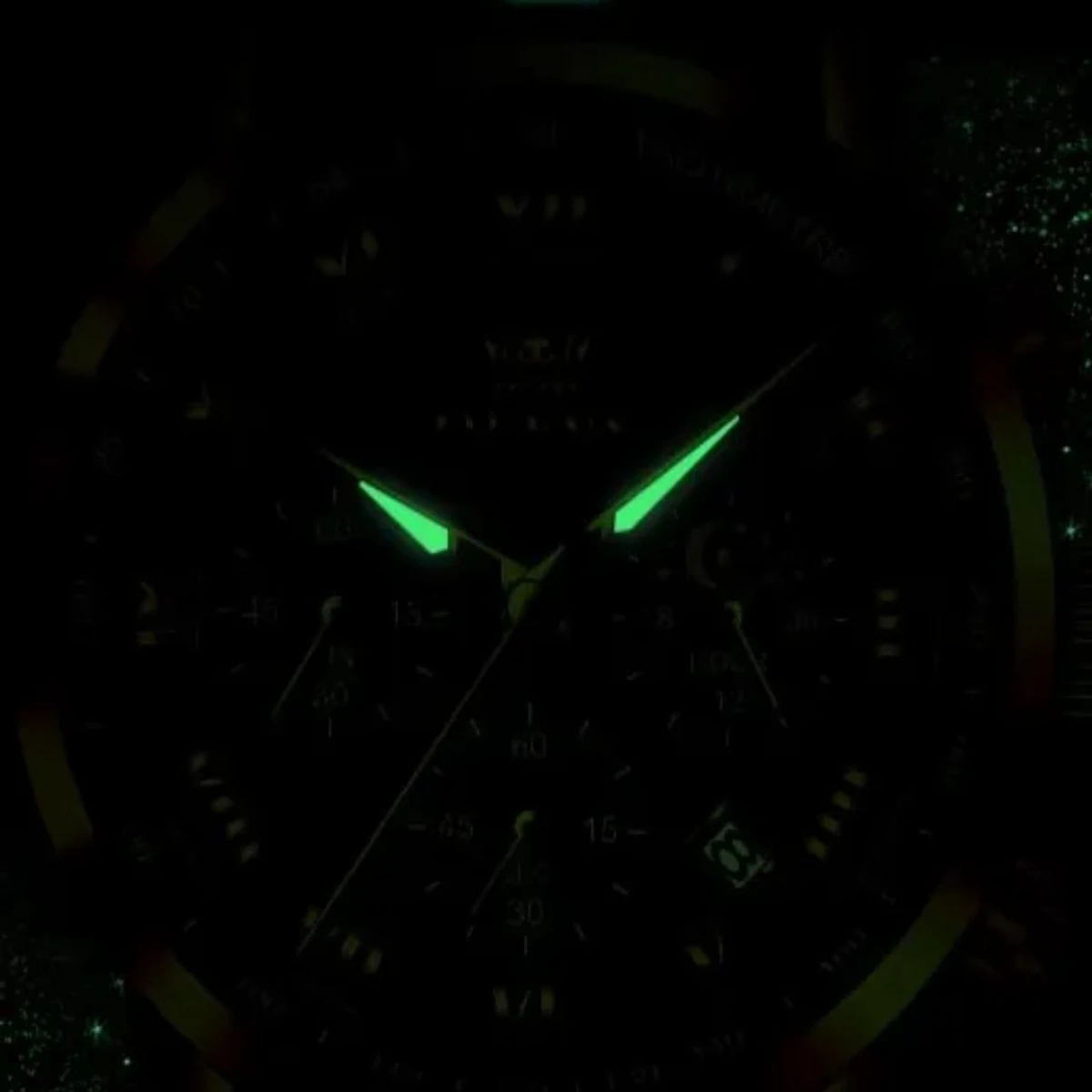 PRO 754 পুরুষের জন্য নন মেকানিক্যাল ঘড়ি GOLDEN BLACK