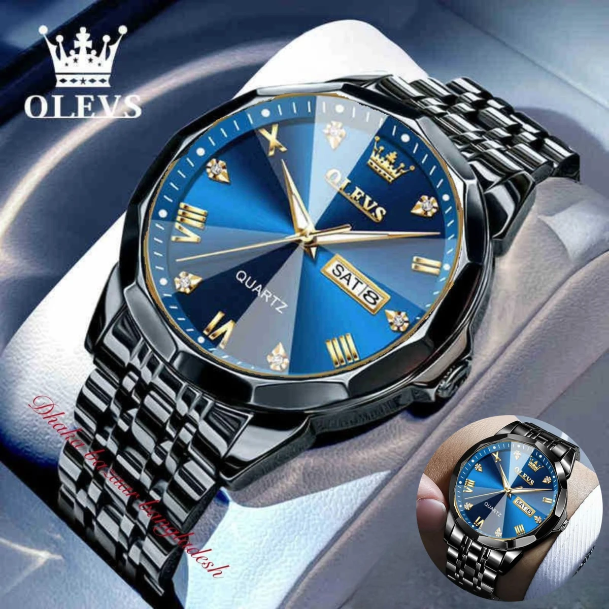 OliveZ NEXT নতুন ডিজাইনের পুরুষদের জন্য ঘড়ি BLACK BLUE