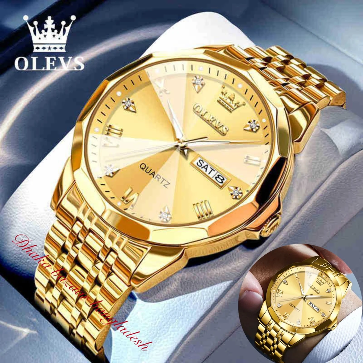 OliveZ NEXT নতুন ডিজাইনের পুরুষদের জন্য ঘড়ি GOLDEN