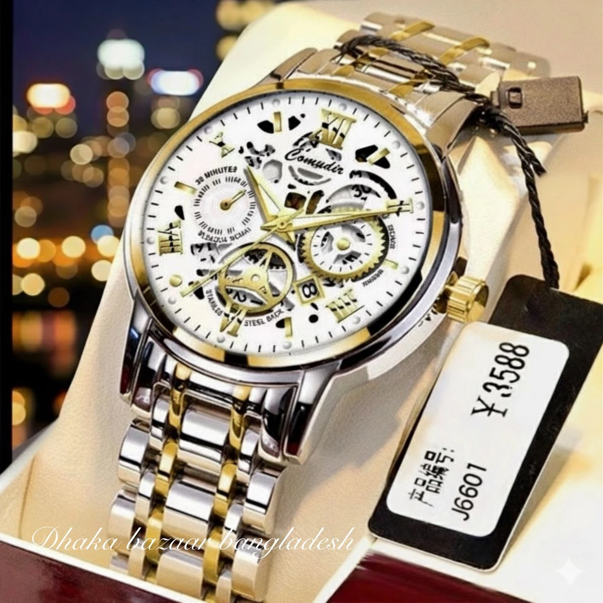 পুরুষের জন্য 022 নন মেকানিক্যাল ওয়াটার প্রুফ ঘড়ি NEW WHITE NEW