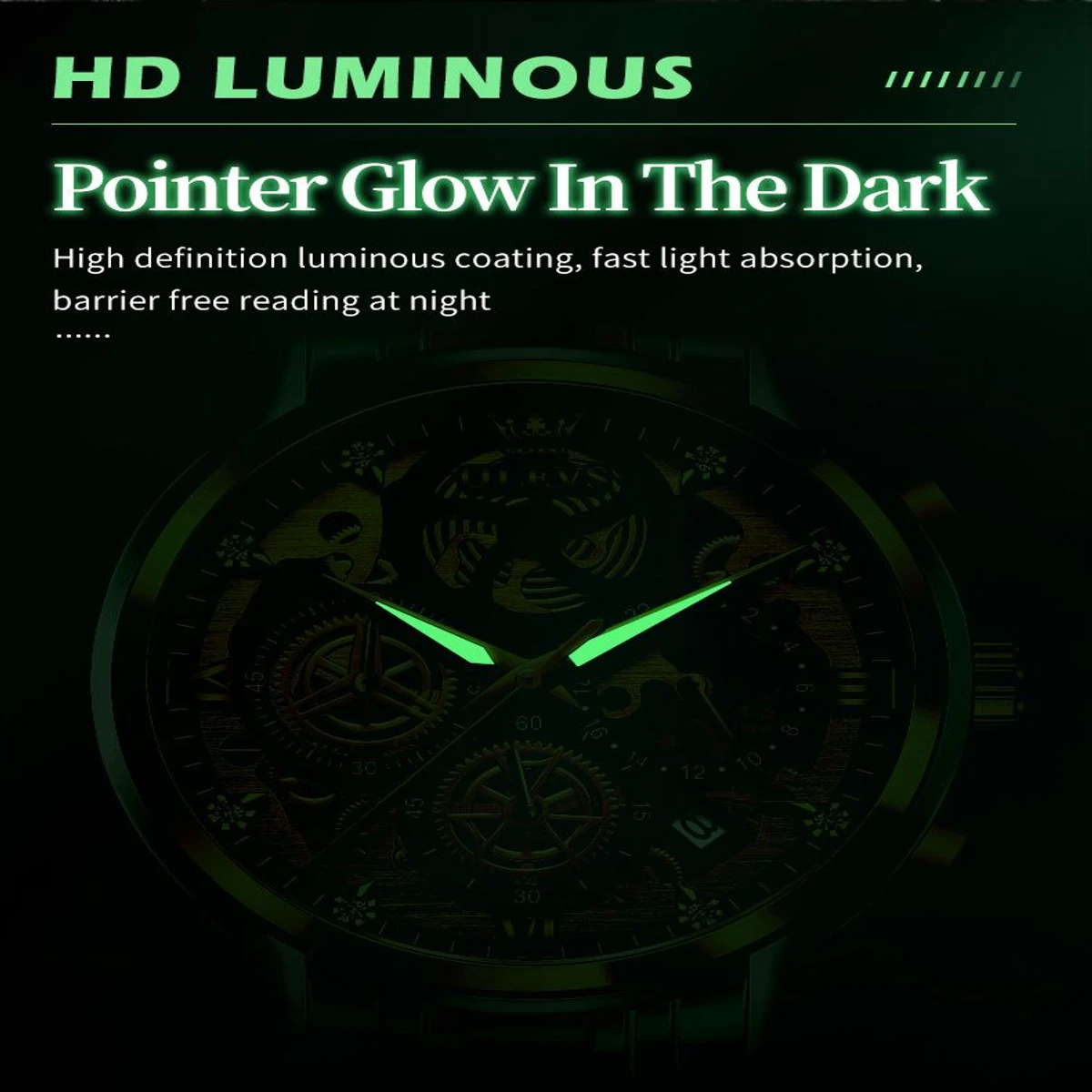 3352 OliveZ নতুন ডিজাইনের পুরুষদের জন্য ঘড়ি WHITE