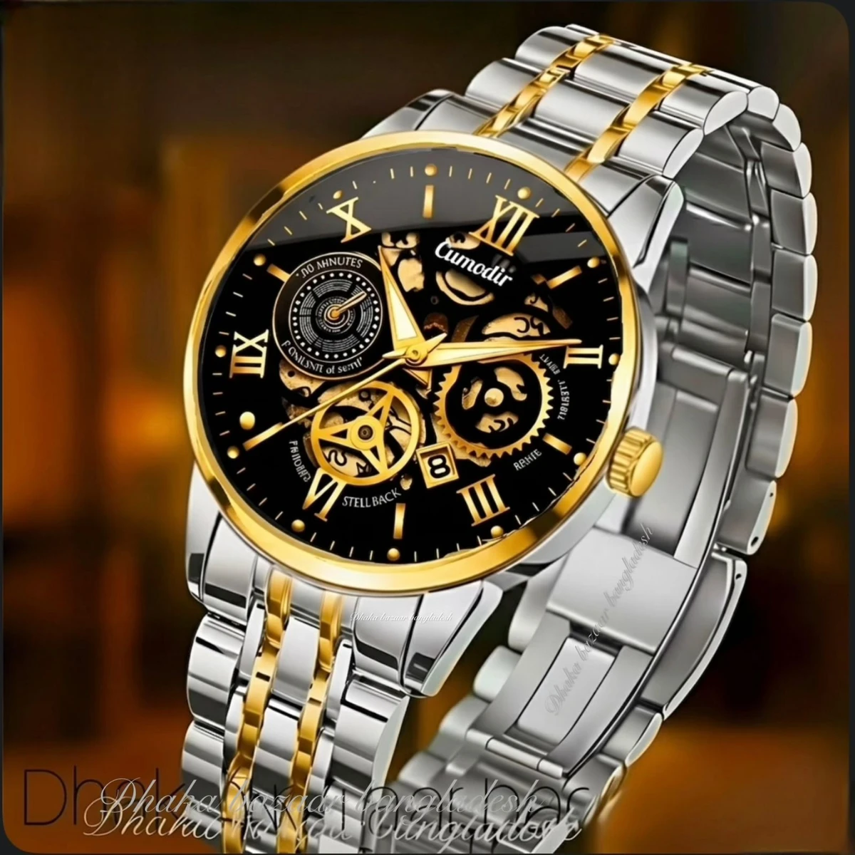 পুরুষের জন্য CM220 নন মেকানিক্যাল ওয়াটার প্রুফ ঘড়ি SILVER GOLDEN BLACK