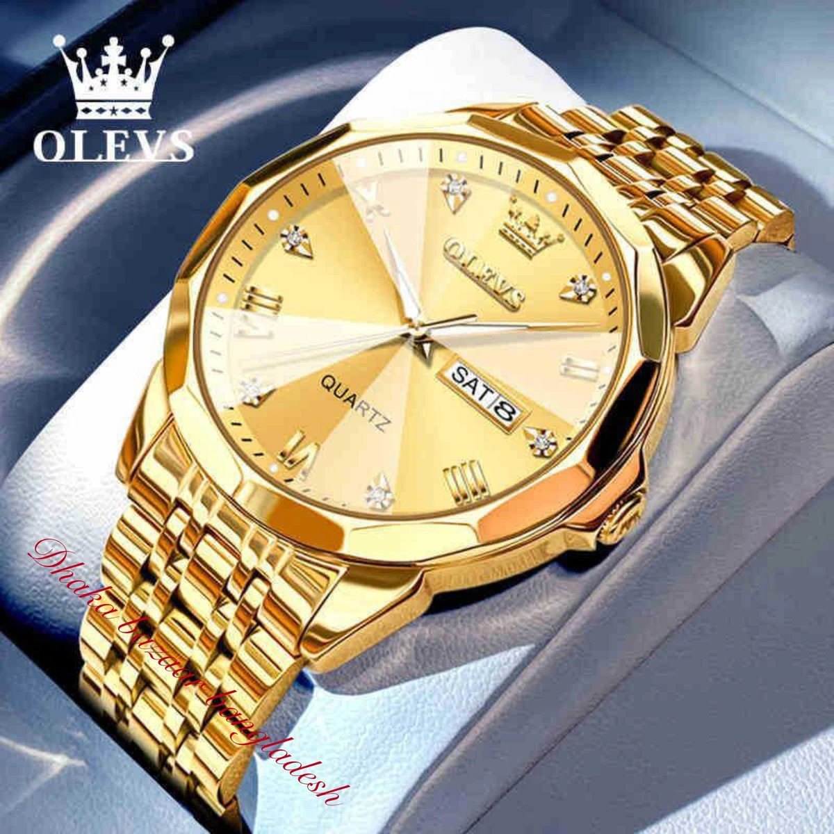 OLIVES নতুন ডিজাইনের MAN জন্য ঘড়ি GOLDEN