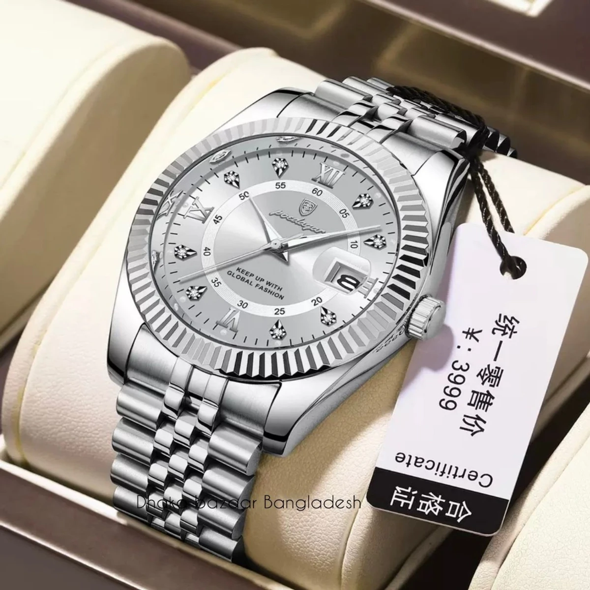 PEO 6161 নতুন ডিজাইনের পুরুষদের জন্য ঘড়ি WHITE