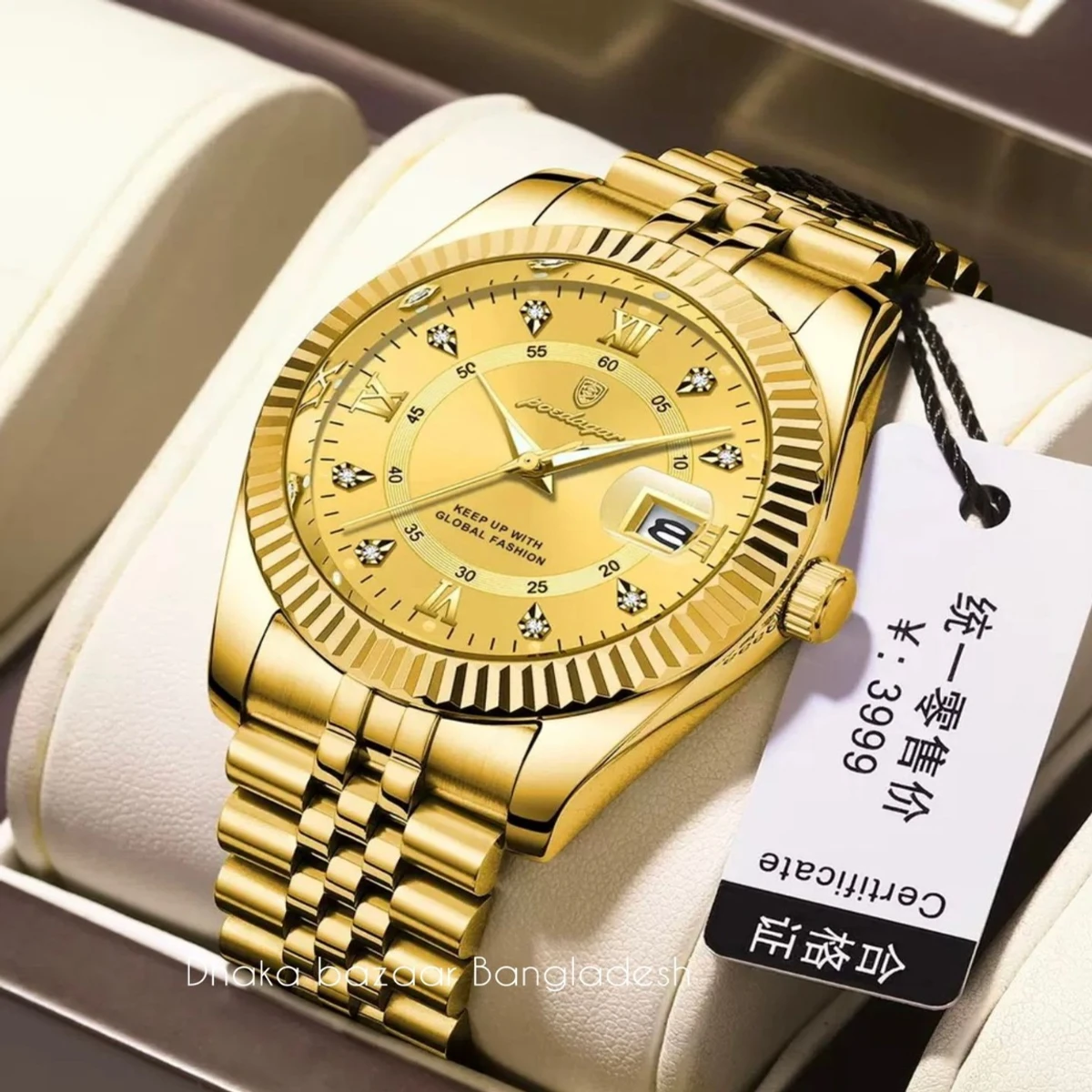 PEO 6161 নতুন ডিজাইনের পুরুষদের জন্য ঘড়ি GOLDEN